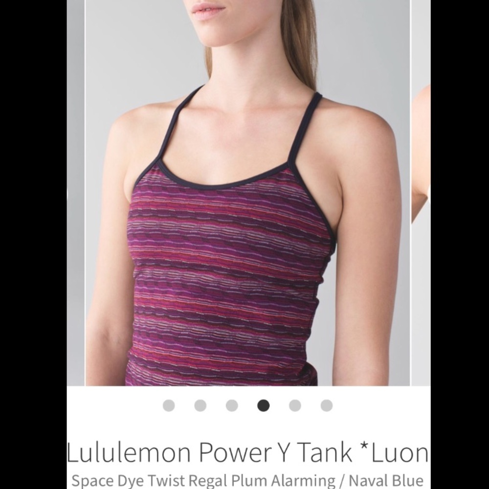 Lululemon Power Y Tank Space Dye Regal Plum Blue 4